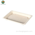 Bandeja de pulpa de papel de sushi biodegradable natural desechable